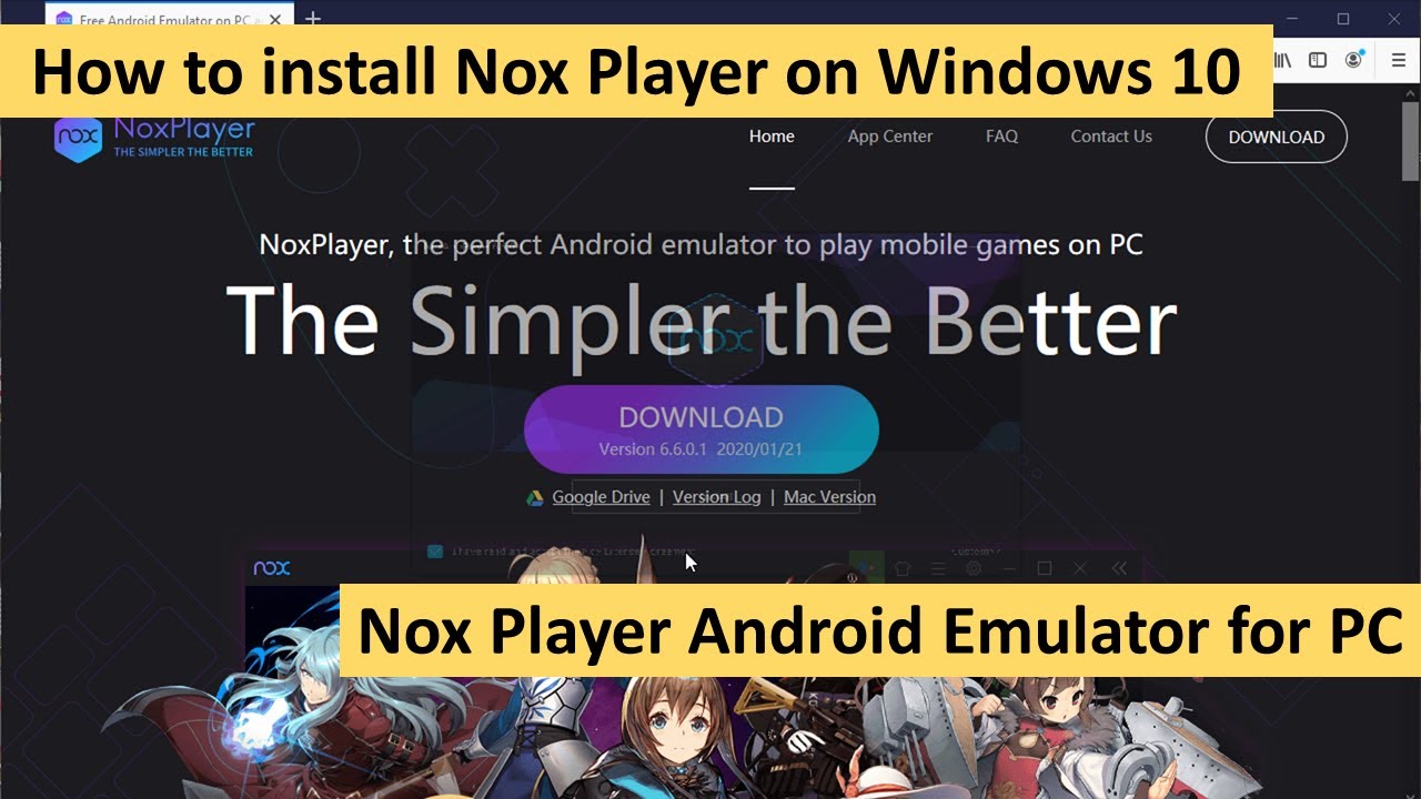 How To Install Nox Player On Windows 10 Youtube