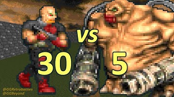 30 Sergeants vs 5 Mancubi - Monster Infighting - Doom II Retro Battles