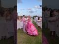 Bride Breaks Tradition With Bold Pink Gown 