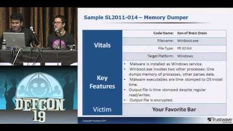 DEFCON 19 (2011) - Malware Freakshow 3 : They