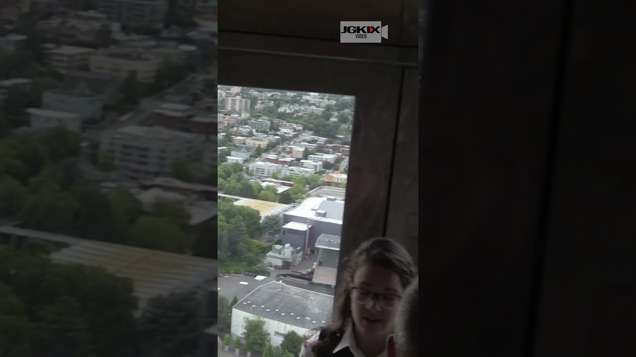 Going Up The SPACE NEEDLE In Seattle WA Amazing Spaceneedle Washington Crazy Jgkix