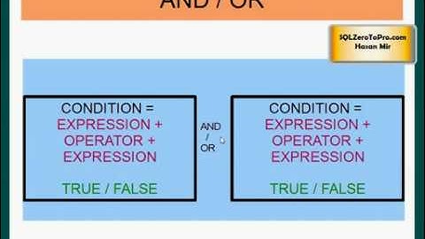 SQL Logical Operators - PART 1 - SQL LESSON 10