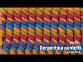 Punto serpentina confetti 3D tejido a crochet - Tejiendo Perú