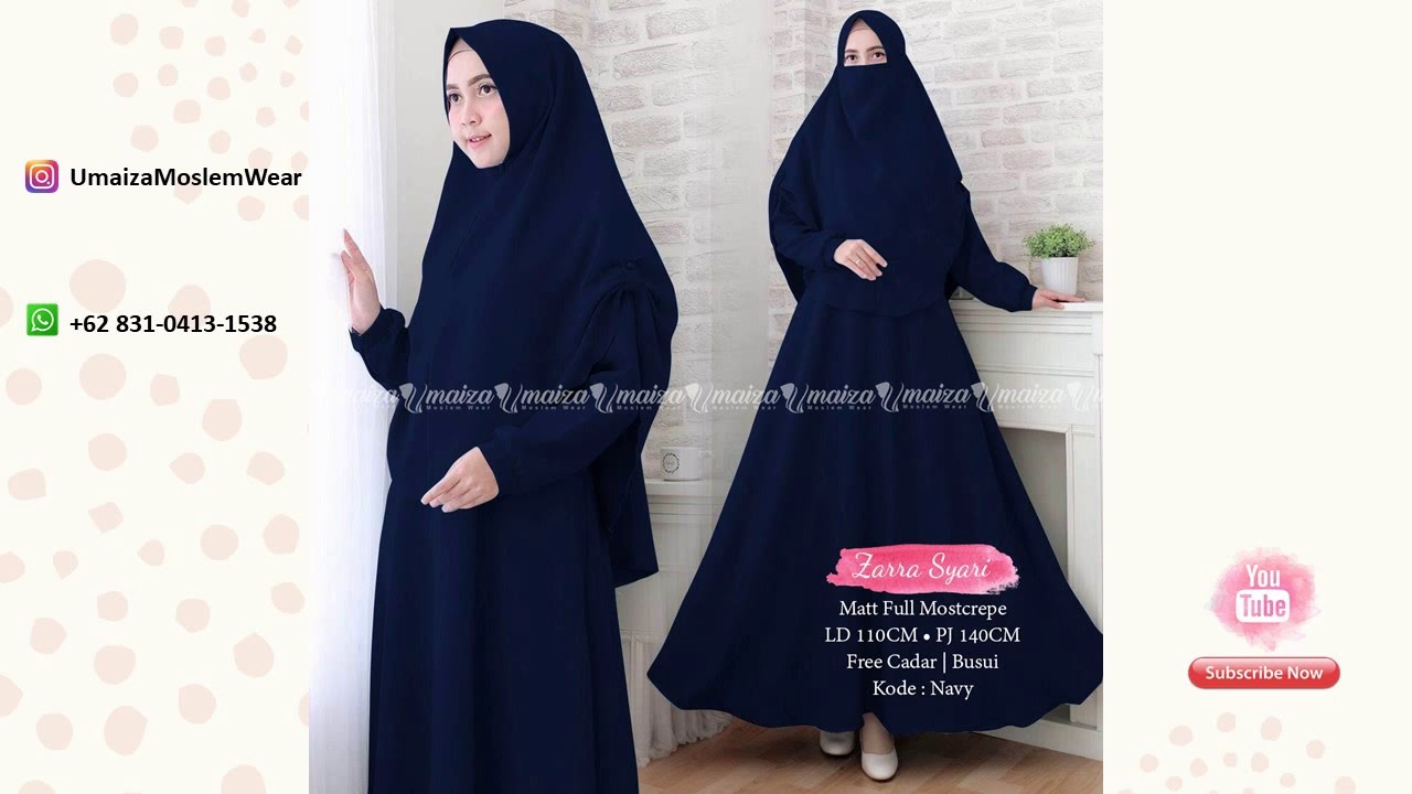 Model Gamis Satin Kombinasi Brokat