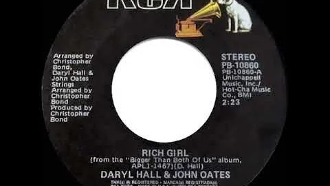 1977 HITS ARCHIVE: Rich Girl - Daryl Hall & John Oates (a #1 record--stereo 45)
