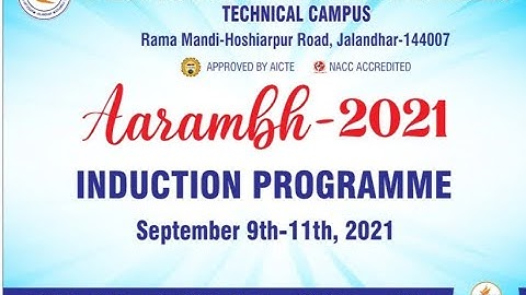 Aarambh-2021-Induction Program- Day 1- 09-09-2021
