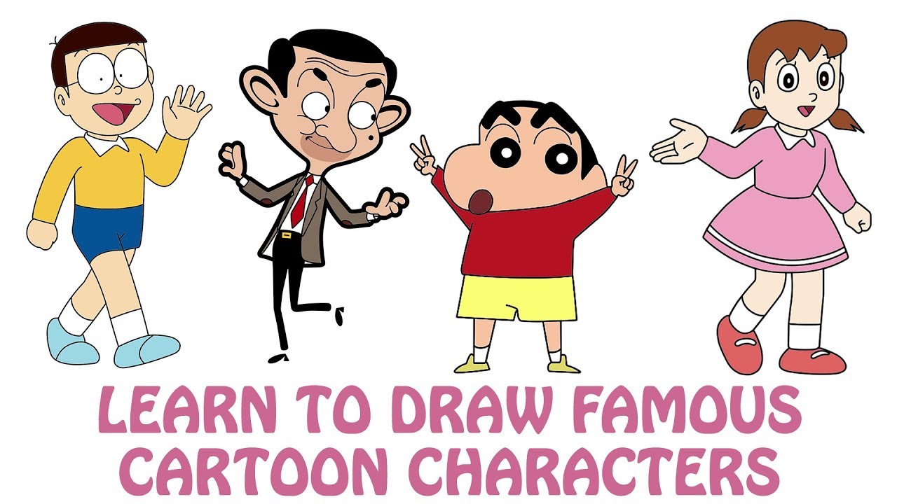 How to Draw all time famous Cartoon Characters - Live drawing of famous  Cartoon Characters - YouTube