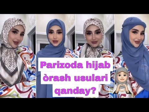 Parizoda hijab òrash usularini kòrsatdi🧕Mana silaga vada qigan videoyim✨Videoga òzila boxo berila☺️