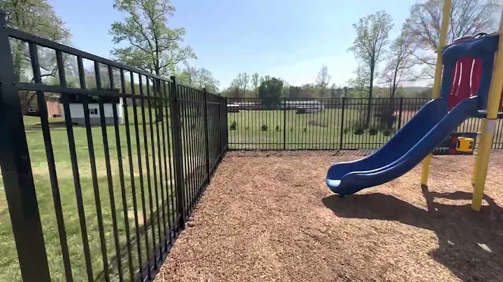 6’ tall  No-Dig aluminum fence.