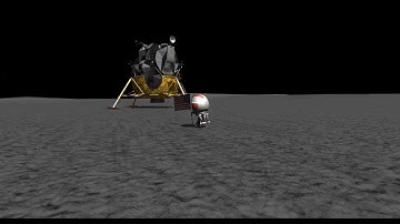 Apollo Landing IVA - Kerbal Space Program (RSS/RO)
