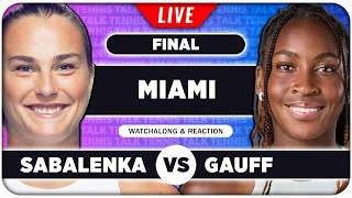SABALENKA vs GAUFF • WTA Miami 2026 Final • LIVE Tennis Watchalong screenshot 3