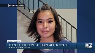 Teen dead, four others hurt after three-vehicle crash involving school bus on I-40 in Apache County