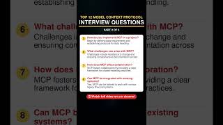 #InterviewGuide Model Context Protocol Interview Questions #Shorts