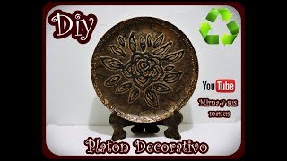 Diy. Platon Decorativo Mirna y sus manus. Decorative Platter Recycling