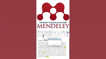 Mendeley Desktop: Insert Citations in MS Word using Mendeley Plugin | A Beginner