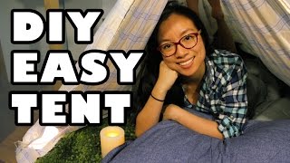 Bring the fun of camping indoors with this simple and easy tent! In this step by step tutorial Annie shows you how to build your own 