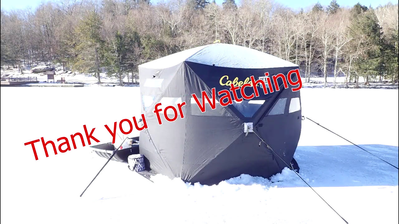 Cabela's CLAM Ice Team Pop Up Tent Review in -12 degrees!!! 