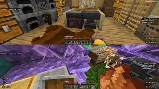 Minecraft en split screen - Juntos💕