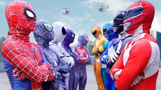 Omg Spiderman Bros Vs Team Power Ranger Which Team Is Stronger Pov Battle Mini Games