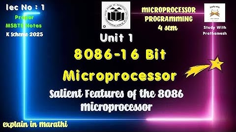 8086 Microprocessor | Salient Features Explained | MSBTE Notes | 4th Sem Easy Explanation in English