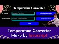 Temperature Converter make by HTML CSS and Javascript.