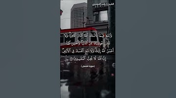 سورة القصص من  آية 77 إلى آية 78 بصوت الشيخ ياسر الدوسري♥♥