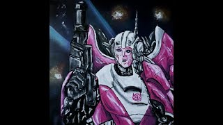 I paint Arcee from Transformers!