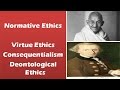 Normative ethics: Virtue Ethics, Consequentialism, Deontological Ethics