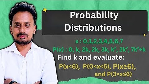 Probability Distributions | Find k and Evaluate Probabilities |Discrete Probability Distributions