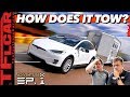 Can Electric Cars Tow? We Max Out A Tesla Model X & Kill The Battery to Find Out! Adventure X Ep.1