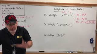 HW 1.4 Complex Numbers (5) - Multiplication of Complex Numbers