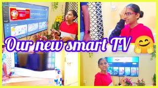 Our new smart TV 🥰 | Unboxing and review | lenskart home checkup 💙 | @SamrinAhmed