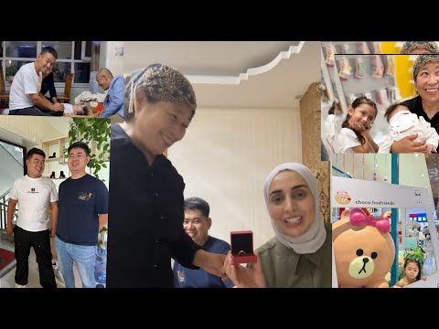 فاجئنا حماتي الصينية وشافوا بنتي الجديدة اول يوم بالصين