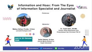 Webinar "Information and Hoax: from the Eye of Information Specialist and Journalist”