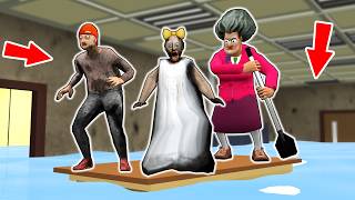 Granny vs Scary Teacher 3D vs flood at school vs Grandpa - funny horror animation (fun mix 19)
