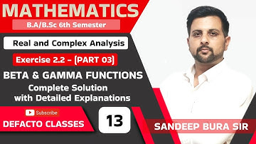 13 Exercise 2.2 Solution Part 03 || Real and Complex Analysis || B.A/B.Sc 6th Semester