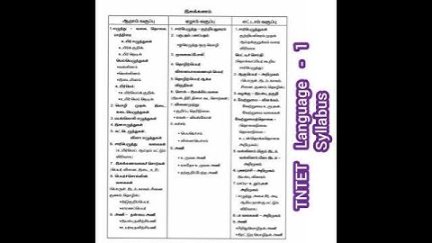 TNTET Paper 2  Language - 1 Tamil Syllabus | Shorts | @Rathiya_Innovation