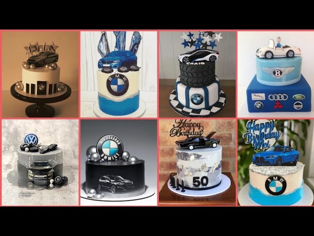 BMW Themed Cake  Fondant Covered BMW themed Cake 