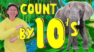 count by 10s to 100 wild animals skip counting numbers dream english kids