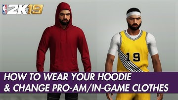 NBA 2K19 Tutorial - How To Put The Hoodie On & Equip Your Pro-Am/In-Game Accessories