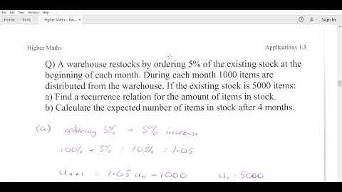 Higher Maths - Recurrence Relations - Lesson 2 - Determining a recurrence relation