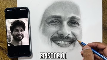 Realistic Shading tutorial for beginners 🥸  | Drawing Shahid Kapoor