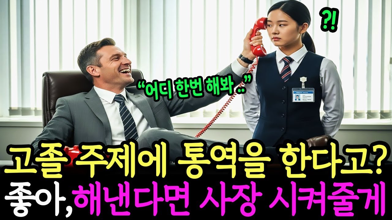 “제가 통역할 수 있어요.” 미국 재벌 회장 앞에서 가난한 고졸 계약직이 입을 연 순간, 회사를 파산 위기에서 구했다ㅣ노후사연ㅣ감동사연ㅣ사연라디오ㅣ오디오북