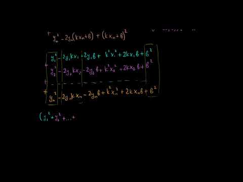 კვადრატული შეცდომის შემცირება რეგრესიის წრფემდე. დამტკიცება (ნაწილი 1)