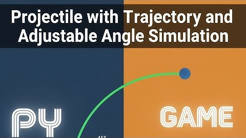 Projectile Motion with Trajectory Trail and Adjustable Angle Simulation | Python and Pygame