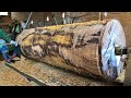 Woodworking Large Extremely Dangerous | Giant Woodturning | Skill Working With Giant Wood Lathe 2.5m