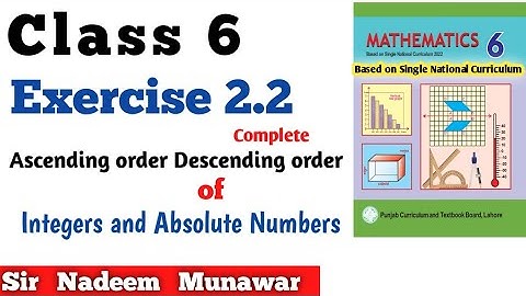 Class 6 Exercise 2.2  Single National  Ex 2.2 6th  SNC PCTB Maths Square Root Sir Nadeem Munawar