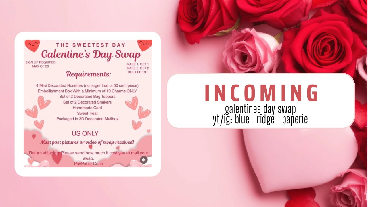 Incoming Galantines Day Swap Hosted by @southerncharmpaper made by @blue_ridge_paperie 