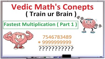 1.Vedic maths tricks for fast calculation | Multiplication with 9, 99, 999 | #VedicMathsSutras