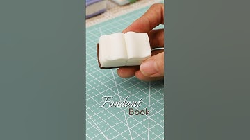 Fondant cake topper | how to make a mini book #trending #shorts #viralvideo #fondant #tutorial